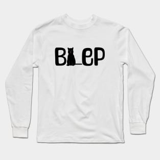 Blep - cat (black cat version) Long Sleeve T-Shirt